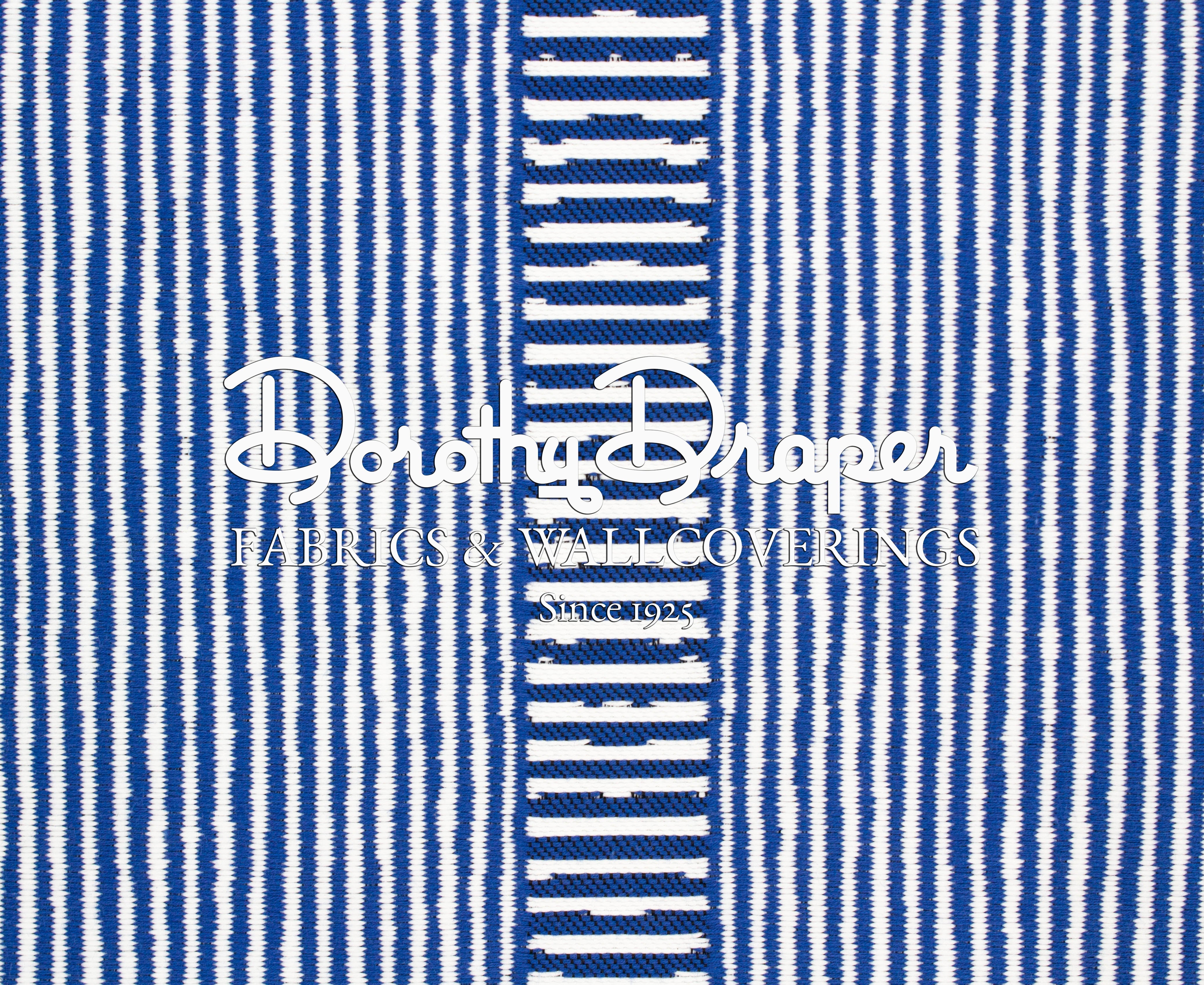 Lovango Beach Stripe Royal - Outdoor Contract Fabric