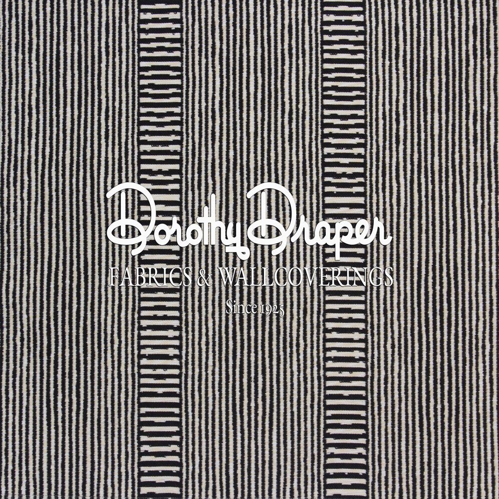 Lovango Beach Stripe Black- Outdoor Contract Fabric