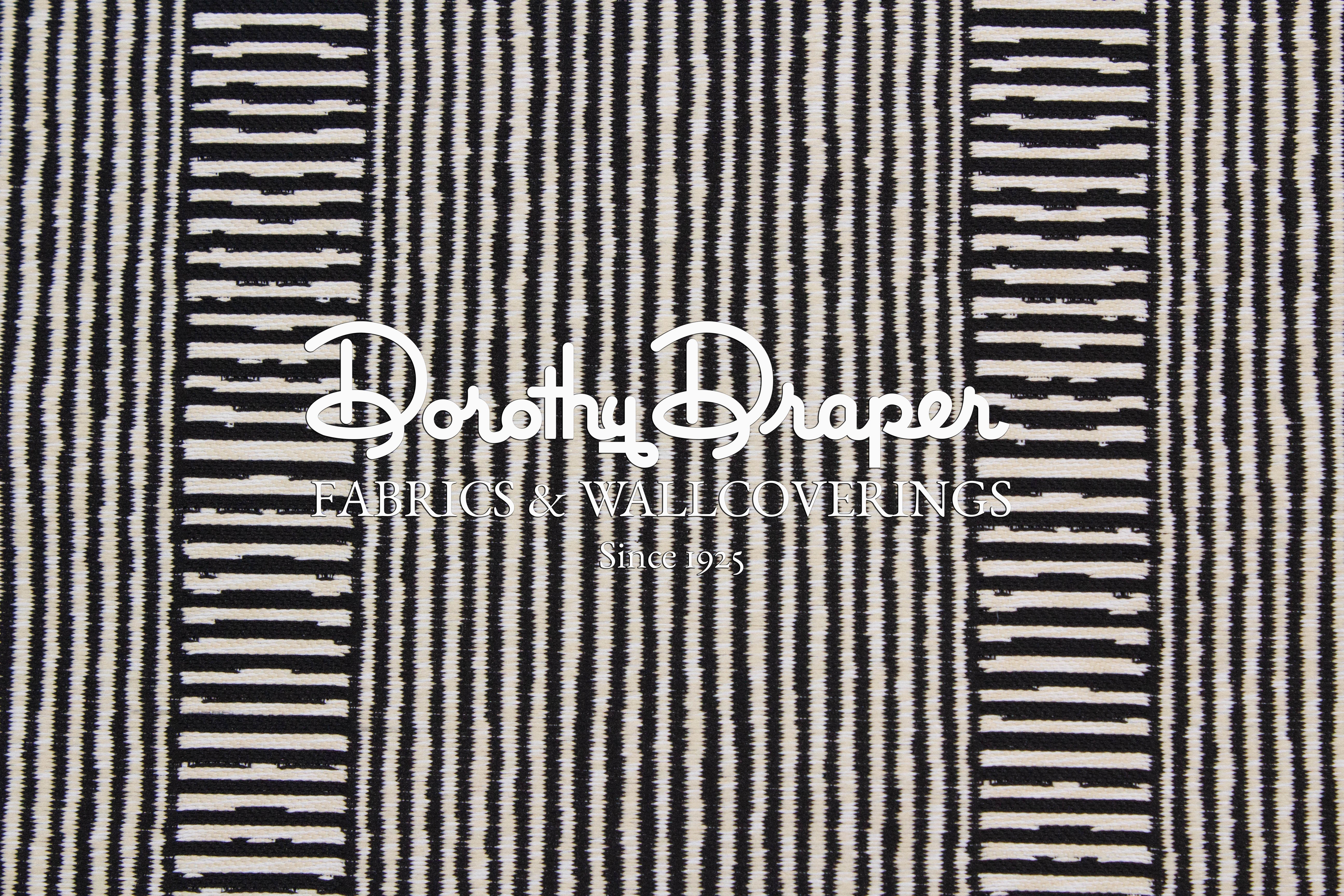 Lovango Beach Stripe Black- Outdoor Contract Fabric