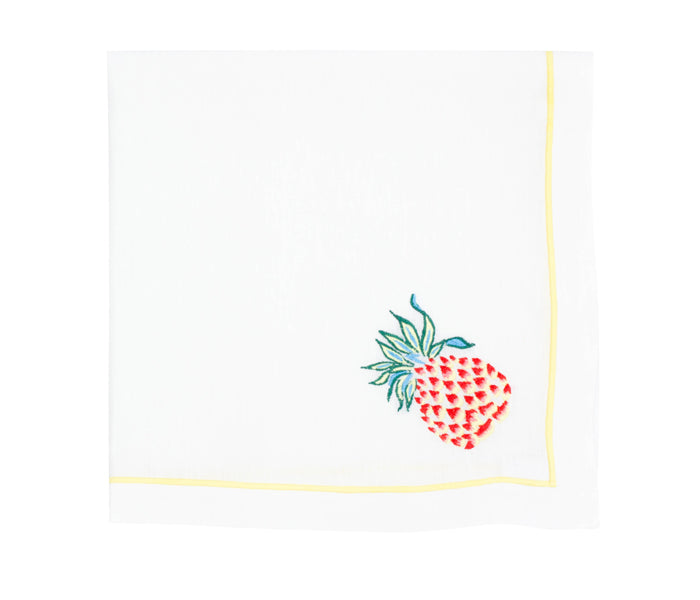 Dinner Napkin - Embroidered Pineapple