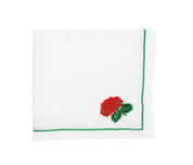 Dinner Napkin - Embroidered Geranium (Set of 4)