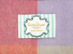 Luxurious Lambswool Cape - Pink/ Gray/ Yellow