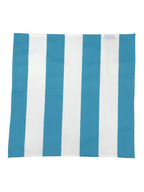 Set of Four Dinner Napkins - Draper Stripe Aqua Blue