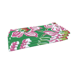 Set of Four Dinner Napkins - Akakina Green
