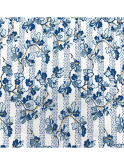 Set of Four Dinner Napkins - Oak Leaves Blue