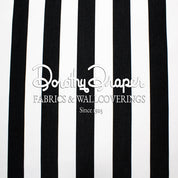 Outdoor Draper Stripe Black Fabric