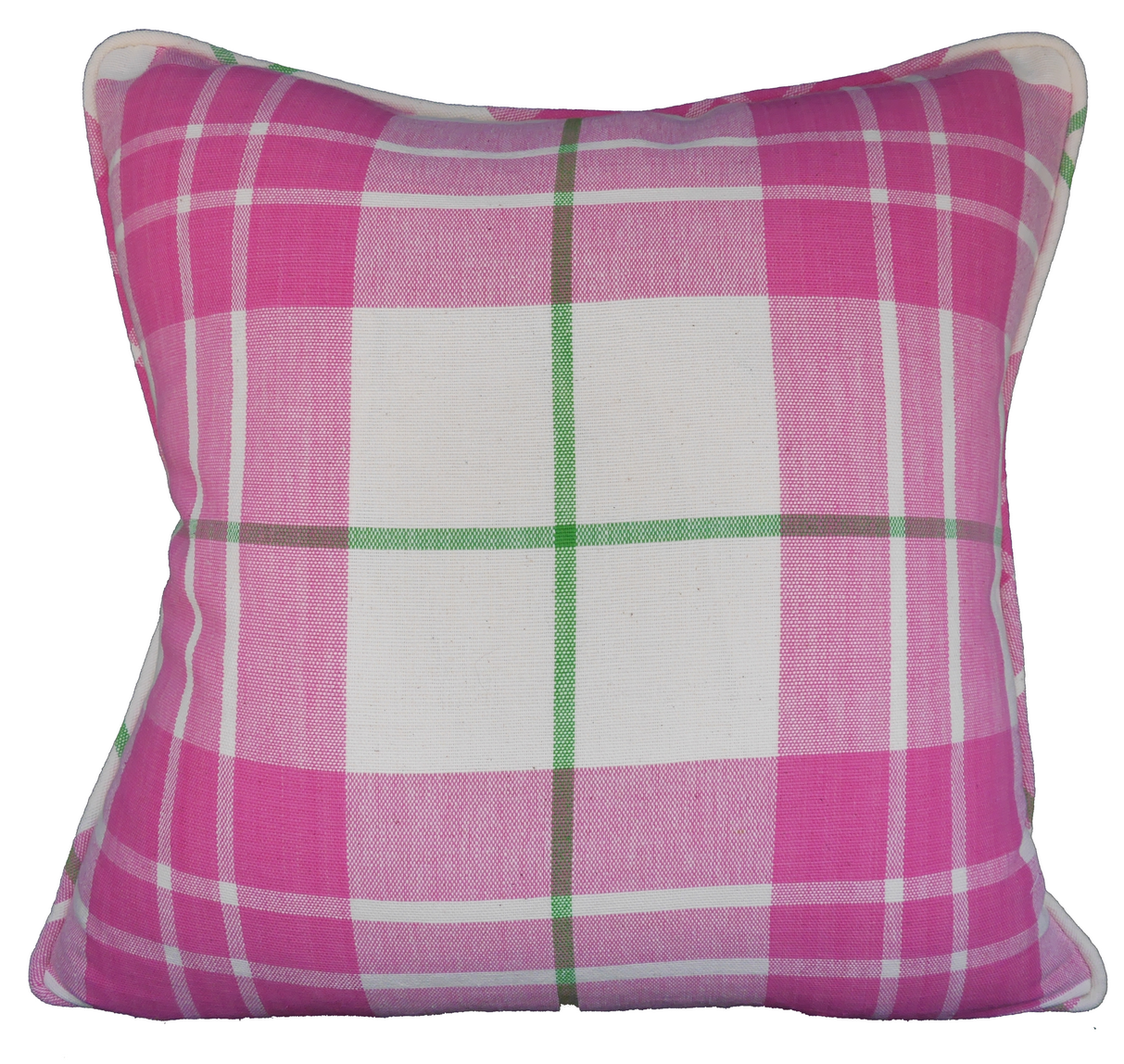 Saunders Check Throw Pillow- Pink & Green
