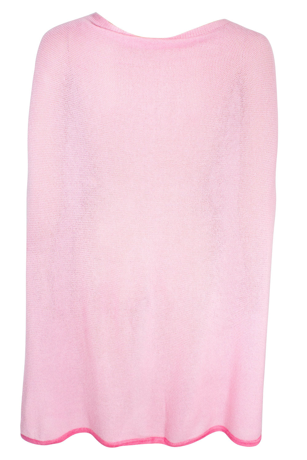 Cashmere Poncho - Powder Pink