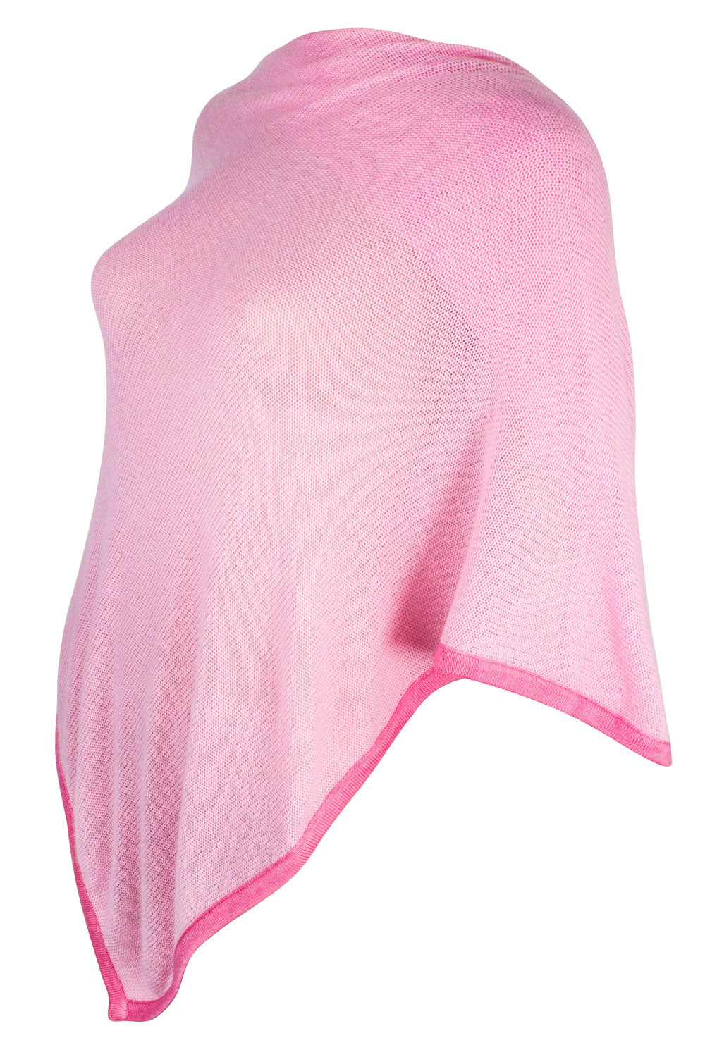 Cashmere Poncho - Powder Pink