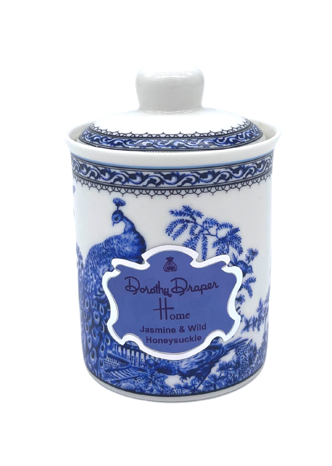 Porcelain Jar Candle-Jasmine and White Honeysuckle
