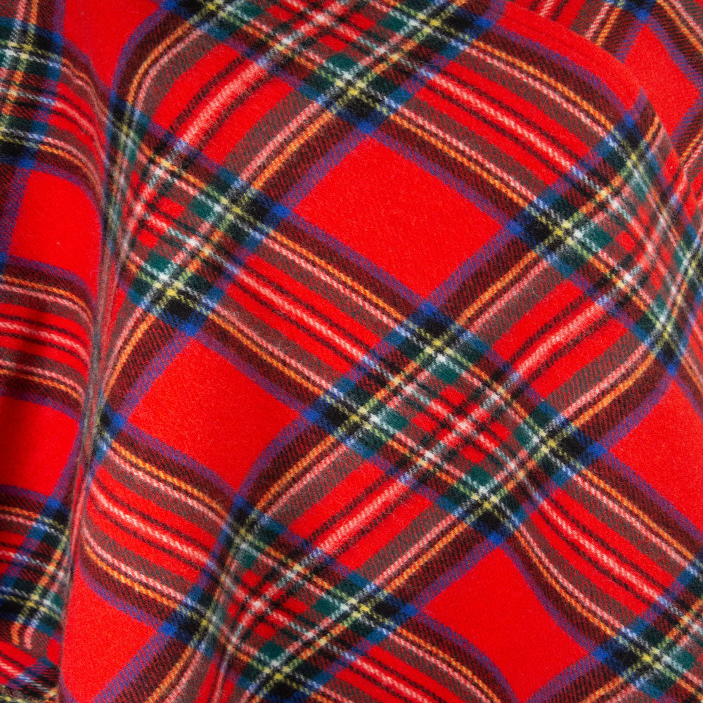 Luxurious Lambswool Cape - Red Plaid