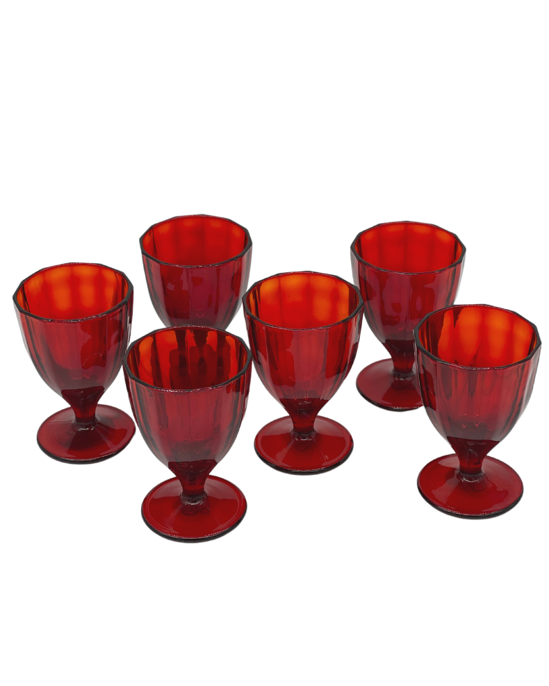 Red Glasses - Set of 6