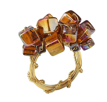 Amber Bead Napkin Ring