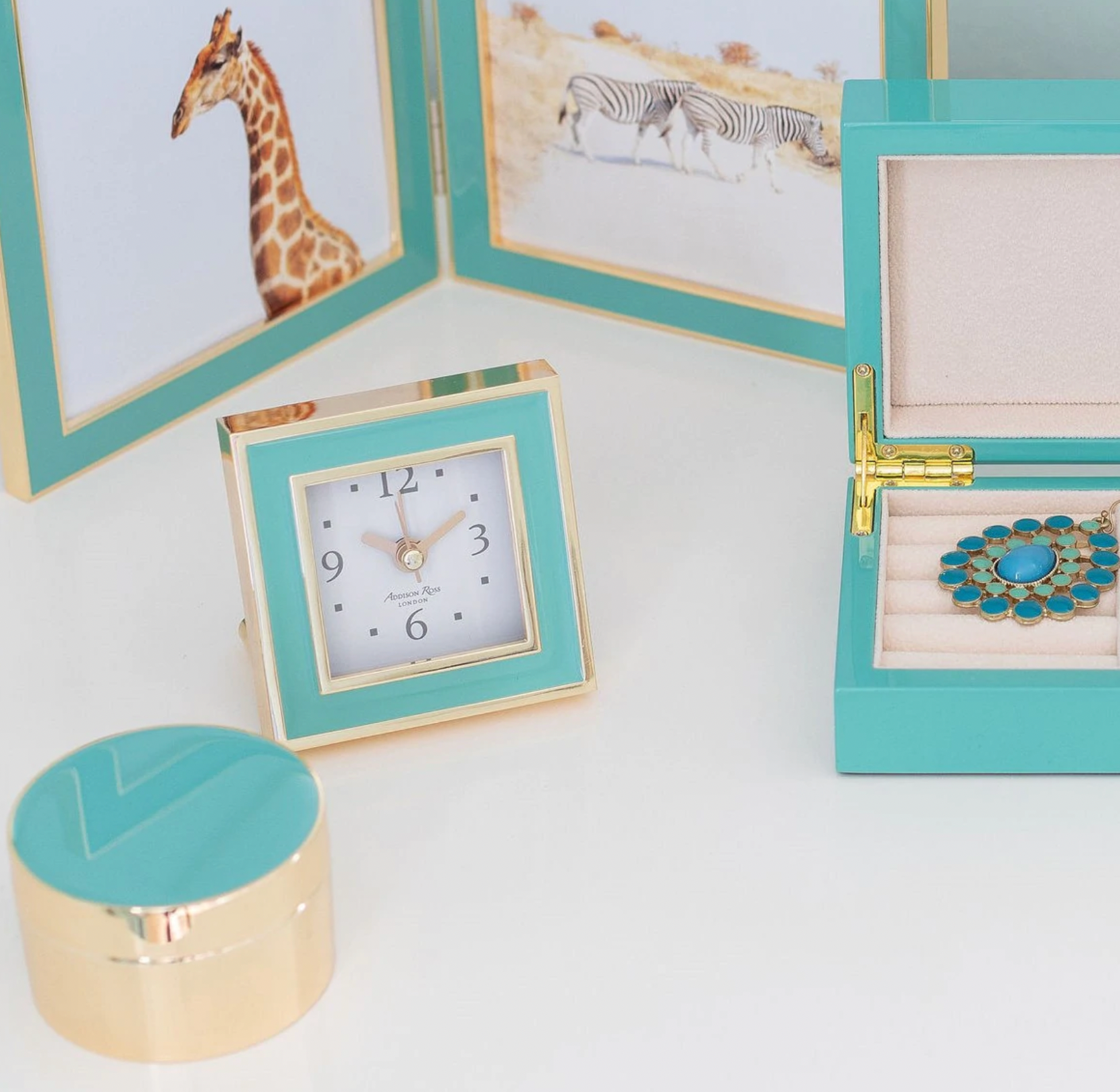 Turquoise Blue Alarm Clock