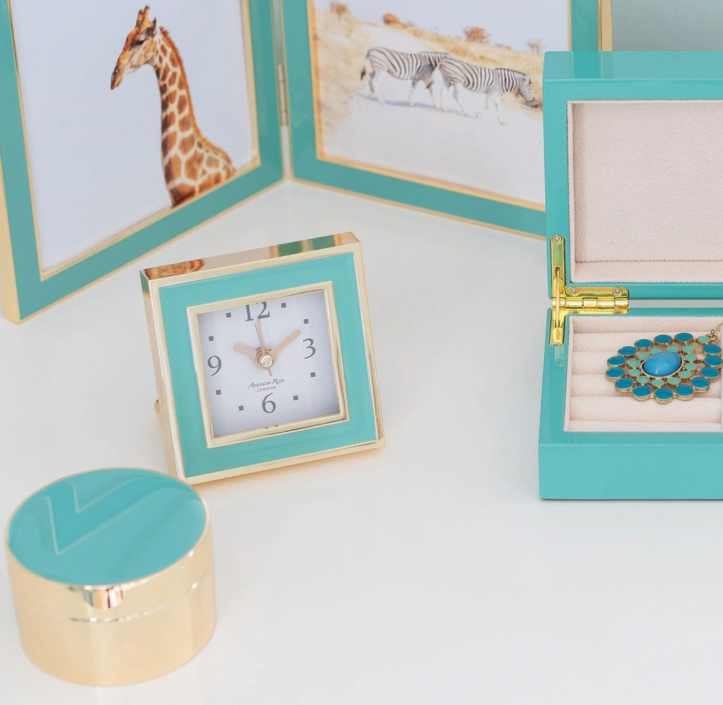 Turquoise Blue Alarm Clock
