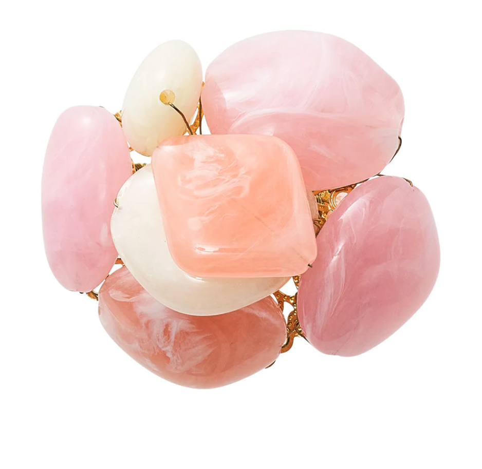 Napkin Ring~Pink Stone Cluster