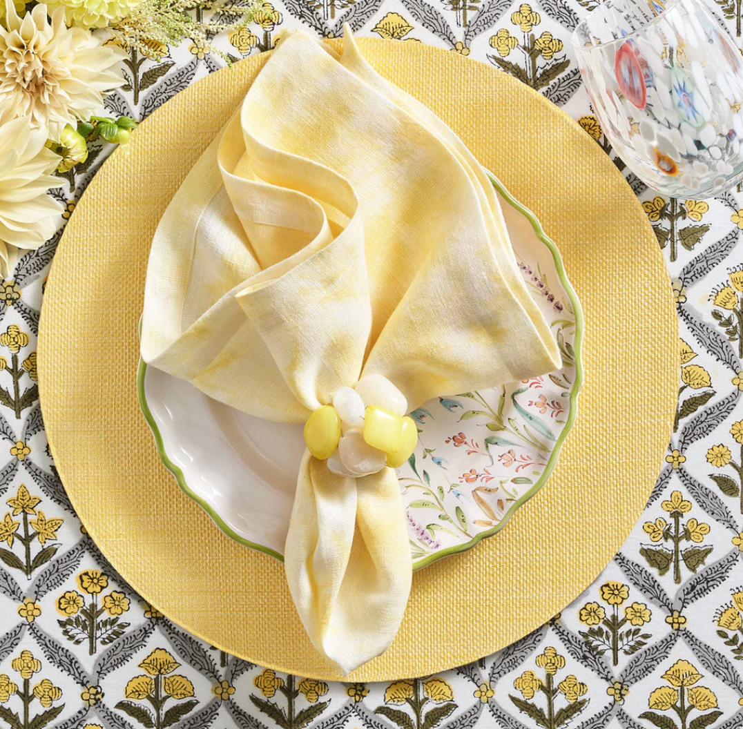 Napkin Ring~Stone Cluster in Yellow
