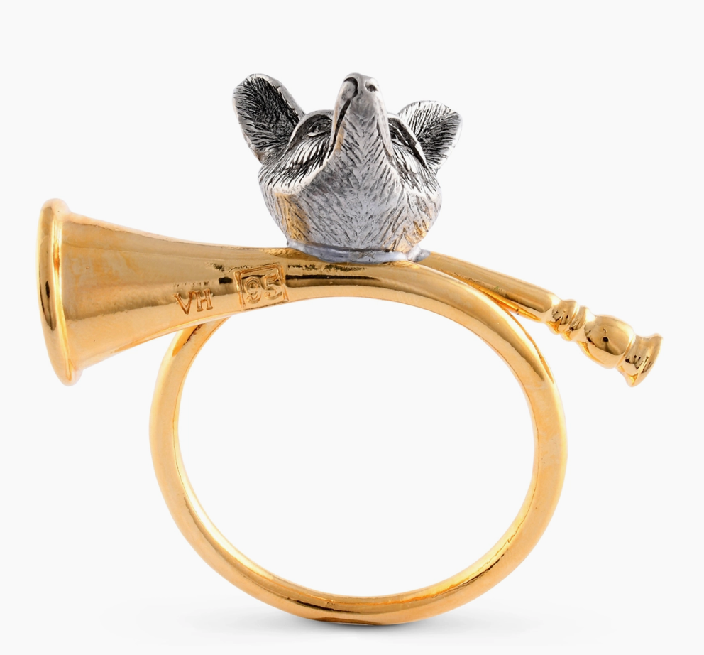 Fox and Horn Napkin Ring