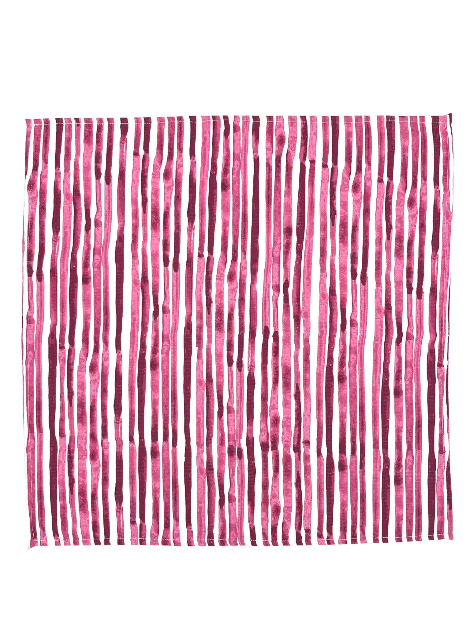 Set of Four Napkins - Strie Raspberry