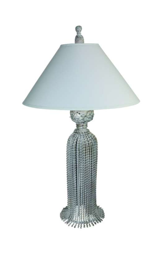 Carleton's Medium Tassel Lamp - Silver