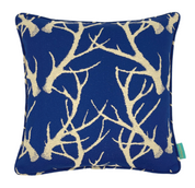 Antlers Throw Pillow - Blue Antler