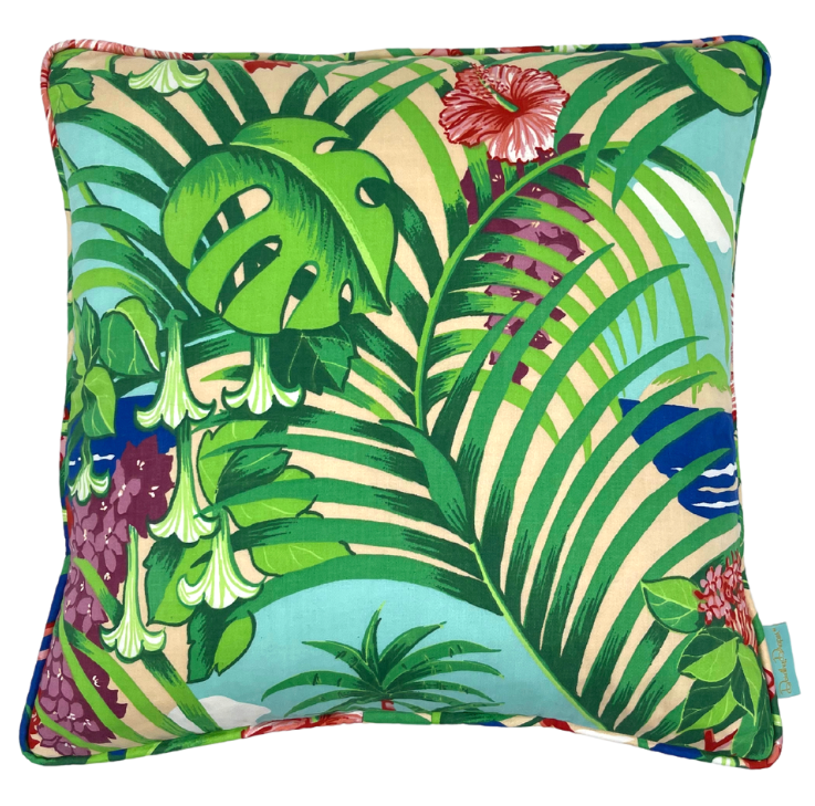 Cruzan Holiday Throw Pillow - Aqua