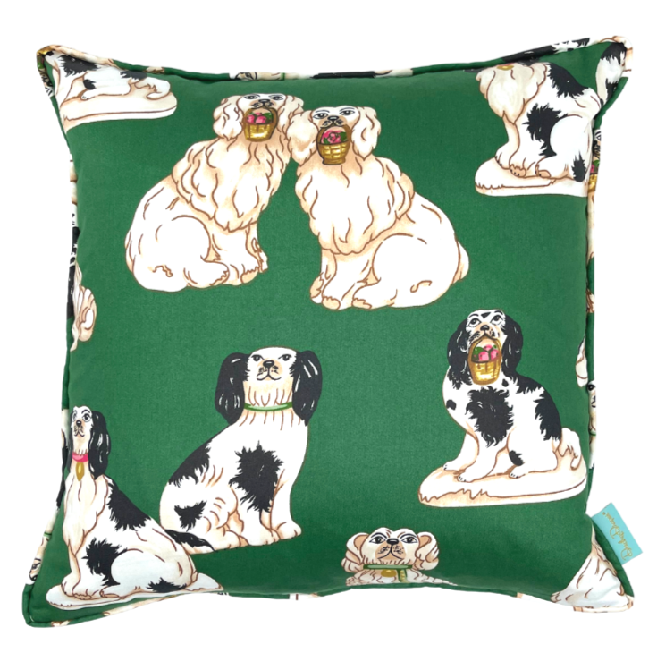 Francie & Grover Throw Pillow - Green