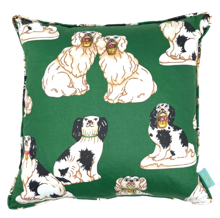 Throw Pillow~Francie & Grover in Green