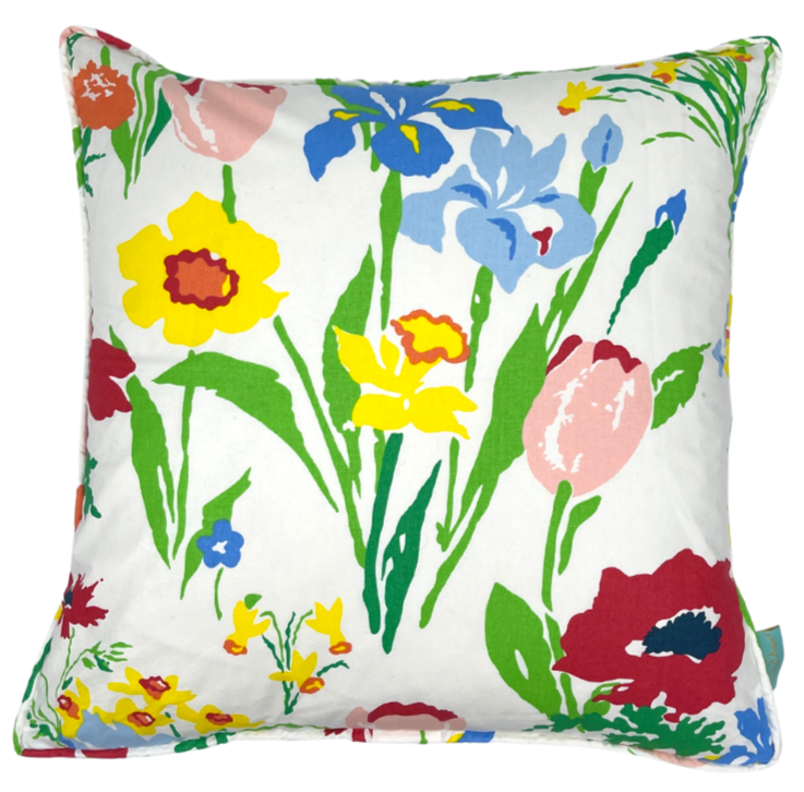 Les Fleures de Toulon Throw Pillow - Multi