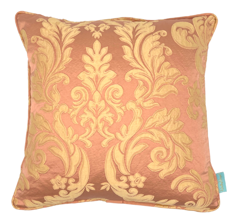 Damask top throw pillows