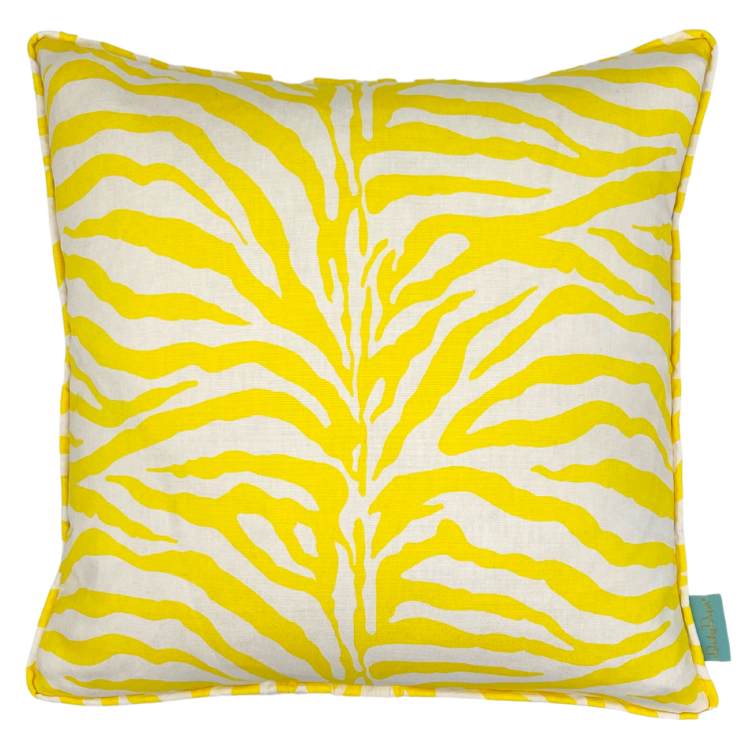 On Safari Throw Pillow - Yellow