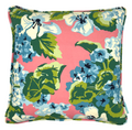 Lanai Geranium Throw Pillow - Pink