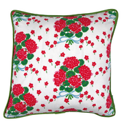 Ribbon Geranium Throw Pillow