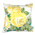 Princess Grace Rose Throw Pillow - Yellow