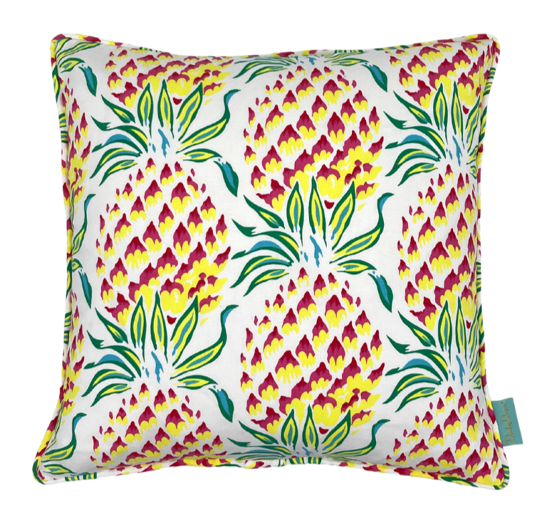 Throw Pillow~ Lanai Pineapple in Multi