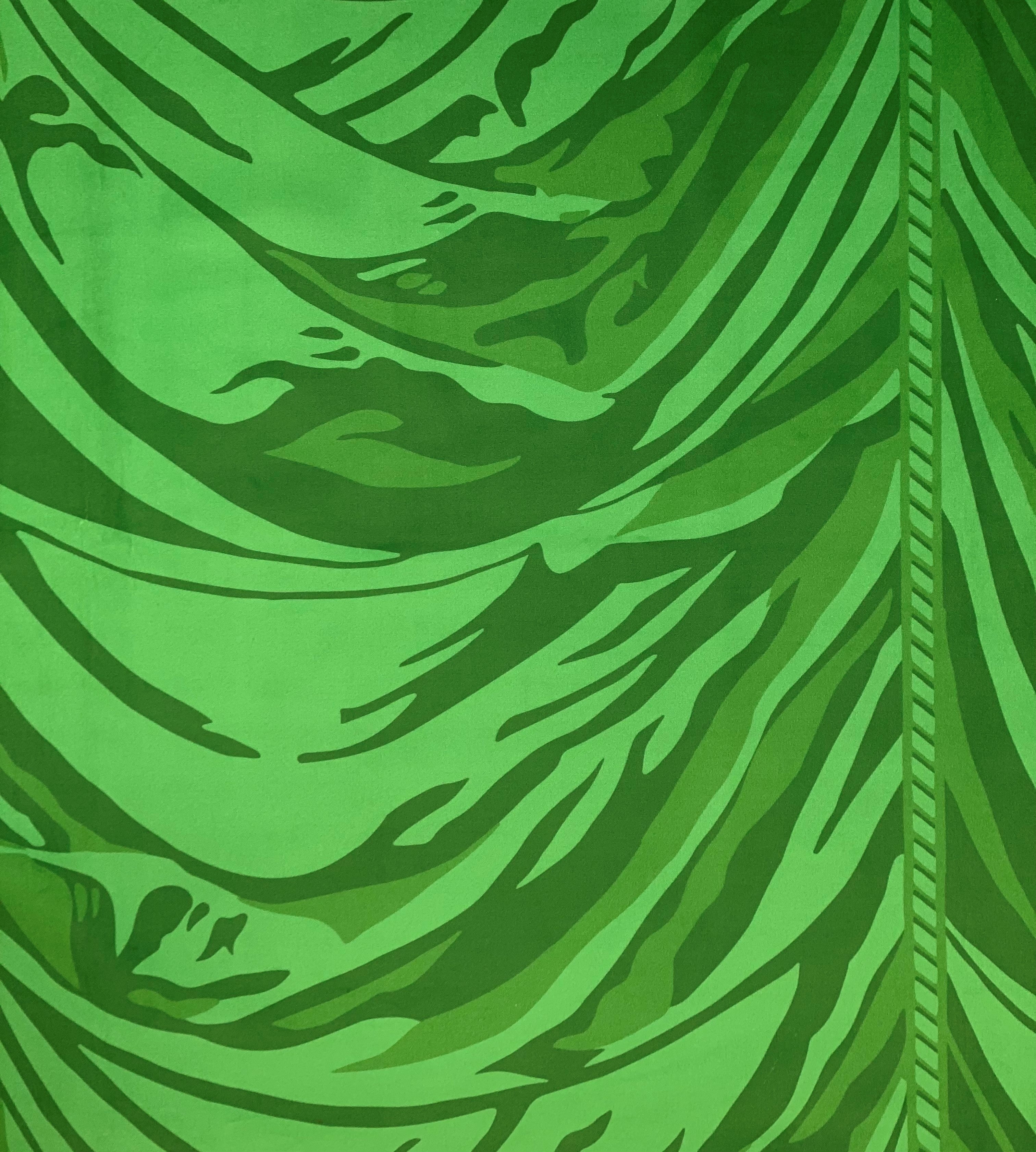 Versailles Library Green - Velvet Fabric