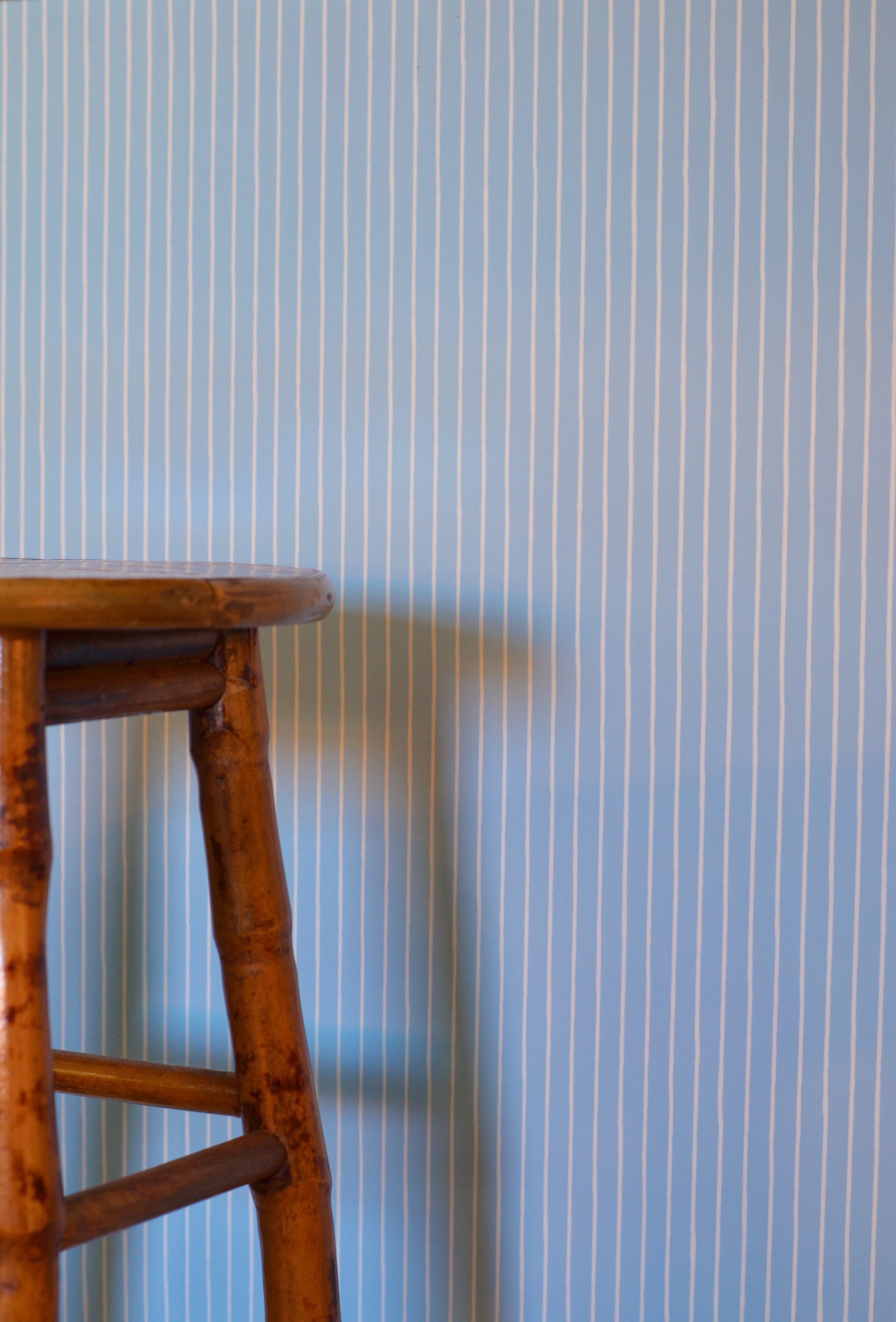 Windsor Stripe Bermuda Blue Wallpaper