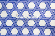 Basket Weave Blue Fabric