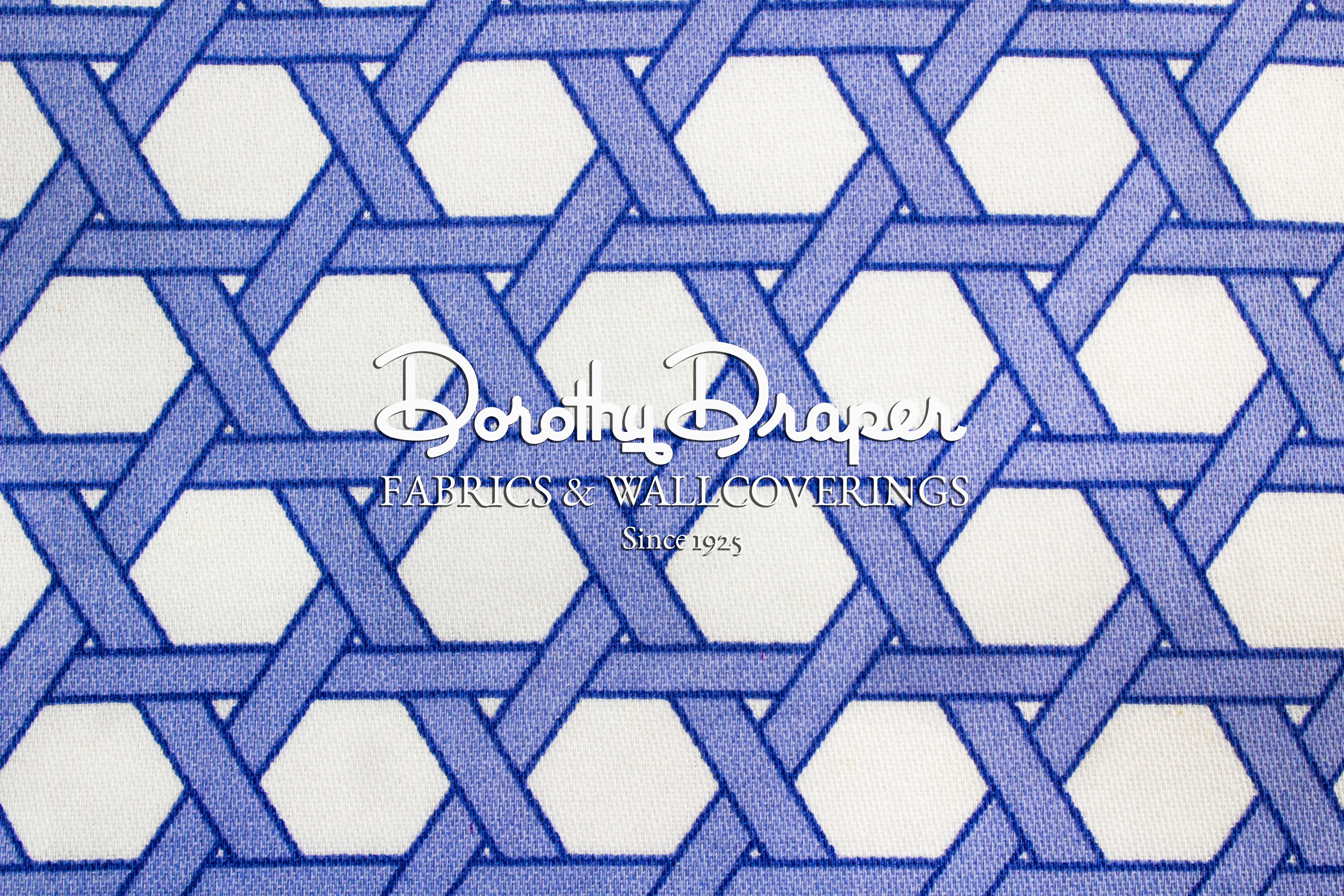 Basket Weave Blue Fabric
