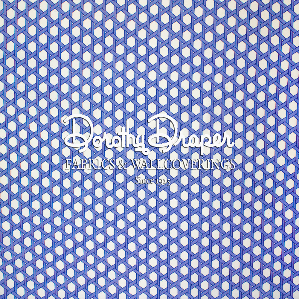 Basket Weave Blue Fabric