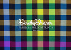 Beverly Hills Check Taffeta Silk Black Fabric