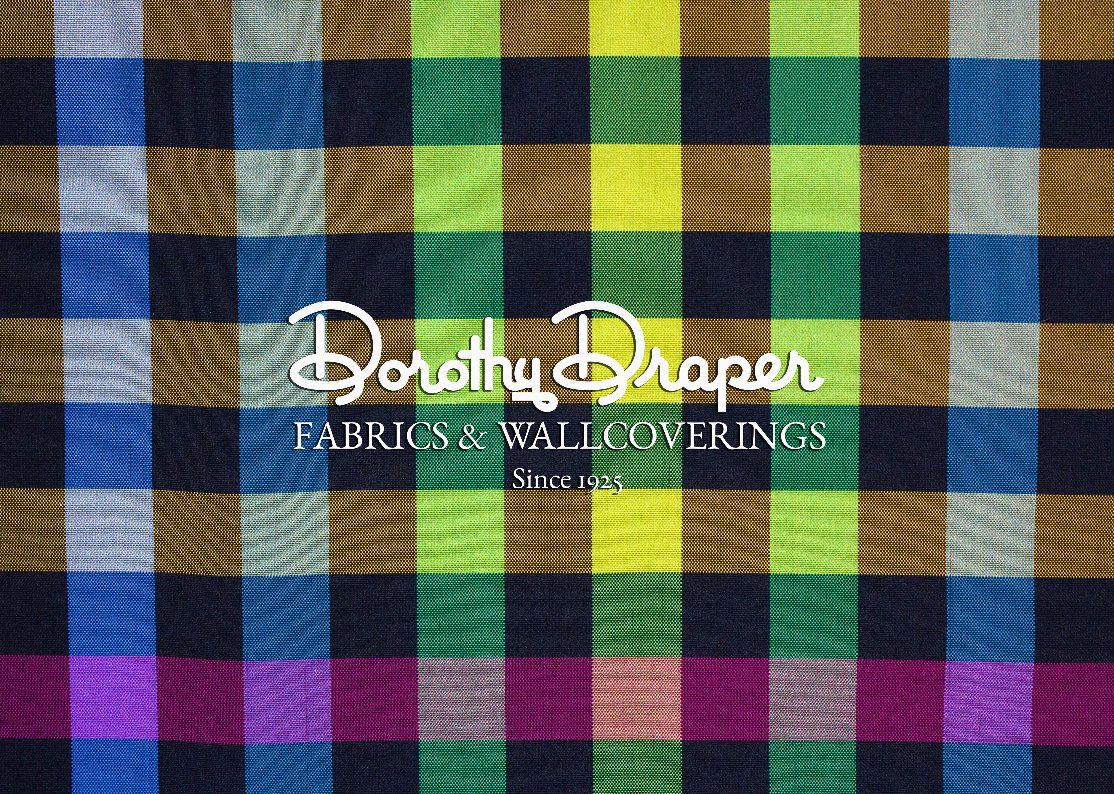 Beverly Hills Check Taffeta Silk Black Fabric