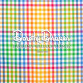 Beverly Hills Check Taffeta Silk White Fabric