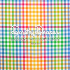 Beverly Hills Check Taffeta Silk White Fabric