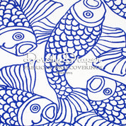 Big Fish Royal & White Fabric