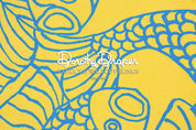 Big Fish Aqua & Yellow Fabric