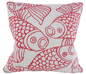 Big Fish Red & White Fabric