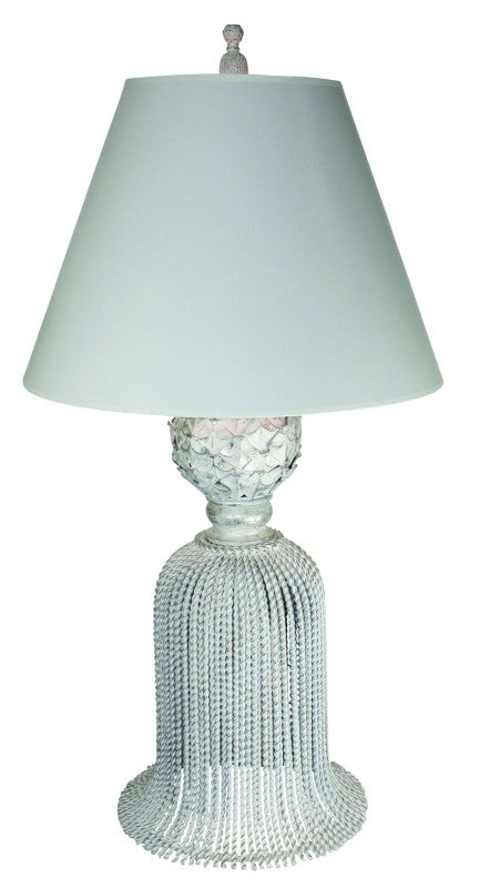 Large Tassel Lamp - Silver Finish - Carleton Varney