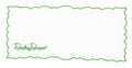 Linen Cocktail Napkin ~ Embroidered Dorothy Draper Green