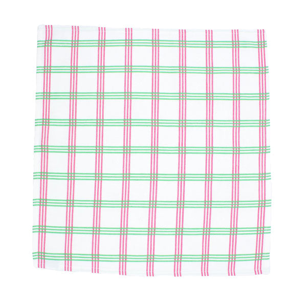 Dinner Napkin - Cooper Plaid Pink/Green Set of Four